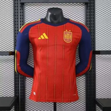 2026 Spain Home Player Version Long Sleeve Jersey