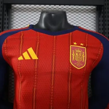 Afbeelding 2 van album 2026 Spain Home Player Version Long Sleeve Jersey