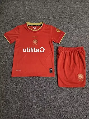 2026/27 Middlesbrough Home Kids Jersey and Shorts