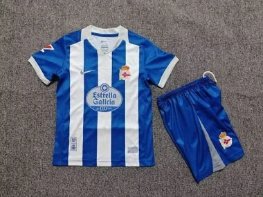2026/27 Deportivo La Coruña Home Kids Jersey and Shorts