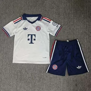 Camiseta y pantalones cortos de visitante del Bayern para niños, temporada 2026/27