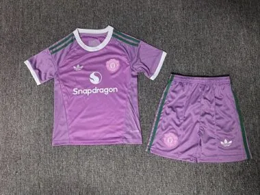 2026/27 Manchester United Goalkeeper Kids Jersey and Shorts