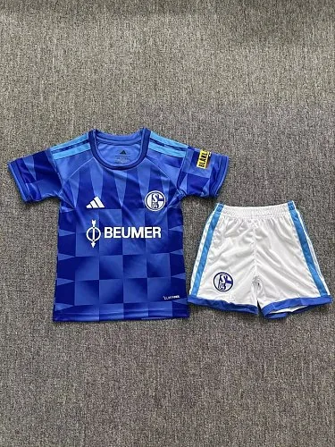 2026/27 Schalke Home Kids Jersey and Shorts
