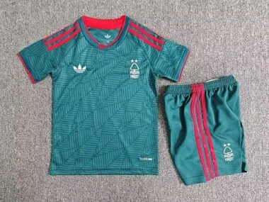 Camisola e calções infantis do Nottingham Forest para jogos fora de casa da época 2026/27