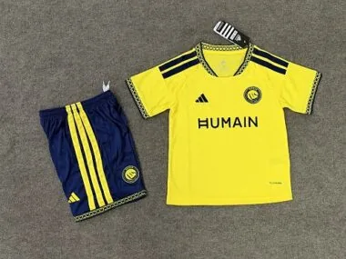 2026/27 Al-Nassr Home Kids Jersey and Shorts